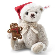 Santa Claus Teddy Bear with Gingerbread Man - 7" - EAN 005961 - Steiff