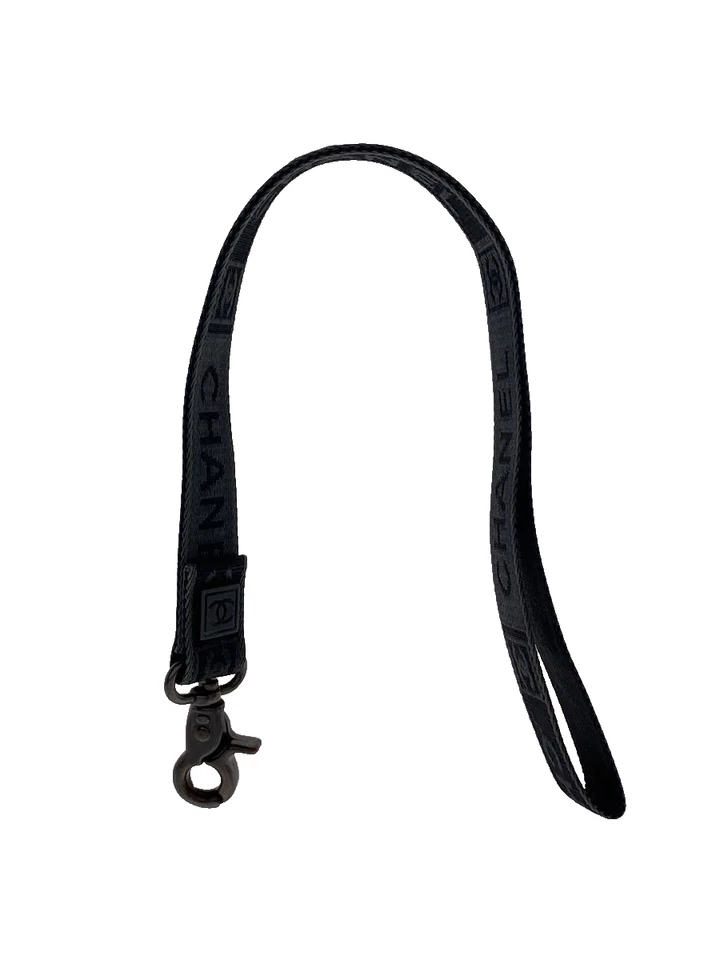 CHANEL Sports Line Coco Mark Lanyard Necklace Strap Black Nylon Men Accessories - Image 3 of 4