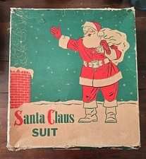 Mid Century Santa Claus Suit In Original Box, Collegeville Pa Made In USA 1950s