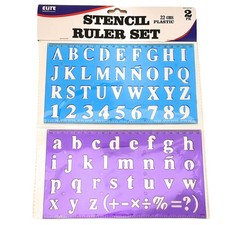 Plastic Stencil Ruler Set: 2 Pack