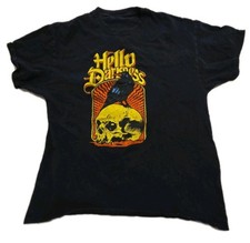 Hello Darkness - Black Shirt - Large Graphic Design-size Large