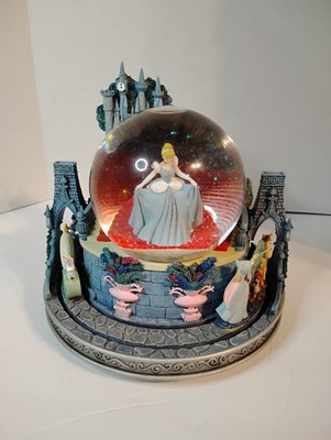 DISNEY CINDERELLA Musical Rotating  MIDNIGHT MAGIC  Snow Globe RARE -Read