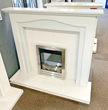 DISPLAY FIREPLACE OFFER!! - WOOD SURROUND WITH MARBLE BACK & HEARTH - WAS £899!