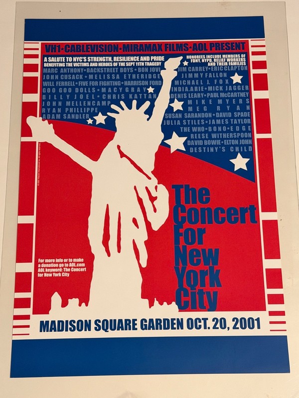 The Concert For New York City Vintage Original Concert Poster October 20 2001
