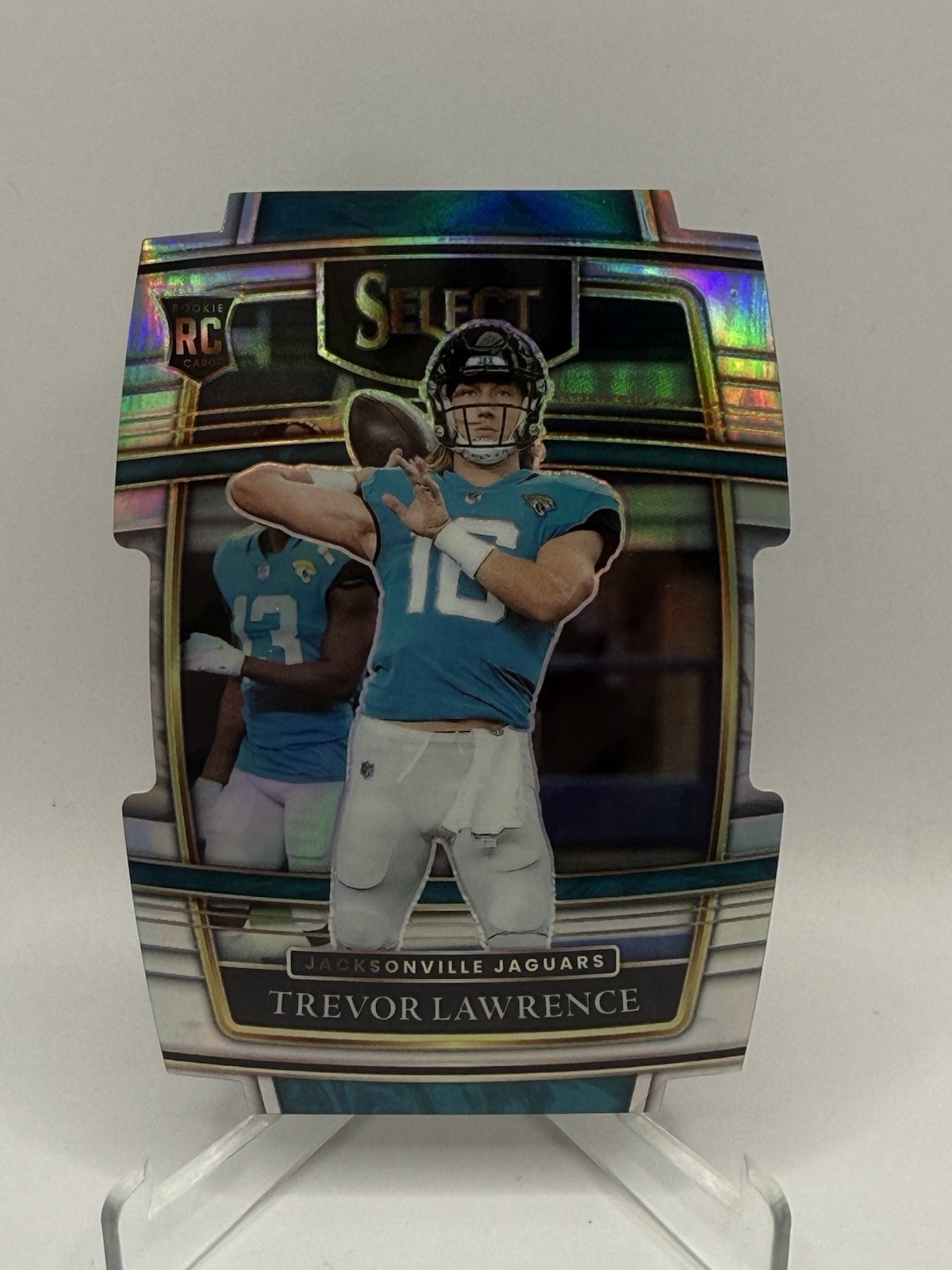2021 Select Trevor Lawrence RC Silver Prizm Die Cut HOLO #43 Jaguars Rookie