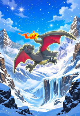 Radiant Charizard 020 Crown Zenith Pokemon Poster Print Full Art Ultra HD A4