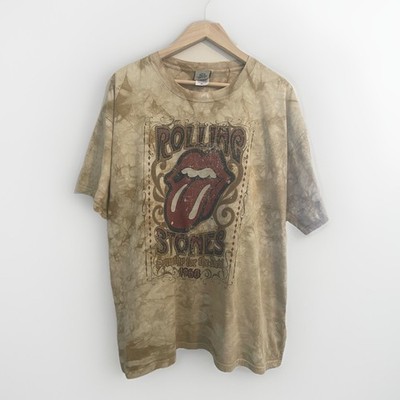 Vintage 2000s Rolling Stones Tye Dye Liquid Blue Brown  XL   T Shirt