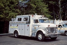 FIRE APPARATUS SLIDE BETHESDA CHEVY CHASE MD 1964 GMC/1973 SWAB RESCUE SQUAD