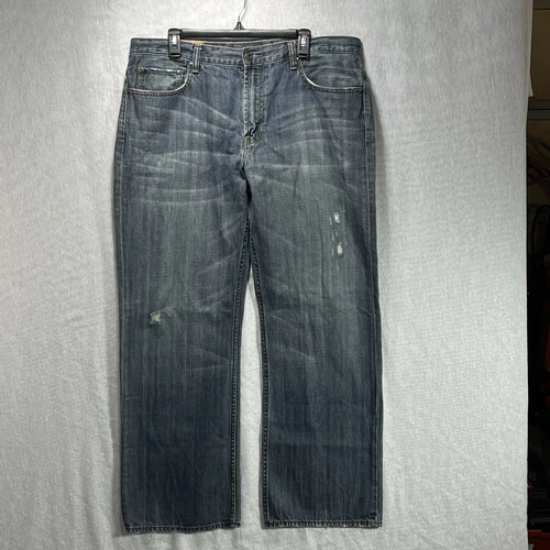 Vintage 1969 Gap Jeans Mens 38x32 Blue Loose Straight Fit 90s Y2K Medium Wash - Picture 2 of 19