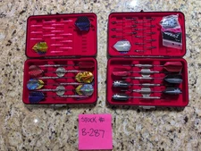 The Dart Vault Vintage Dart Sets w/Case & Replacement Soft Tips Flights 12 Darts
