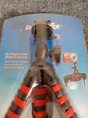 Digipower Digital & Video Camera Flexible Tripod w/ Wrap-Around Legs TPF-MP2 Red