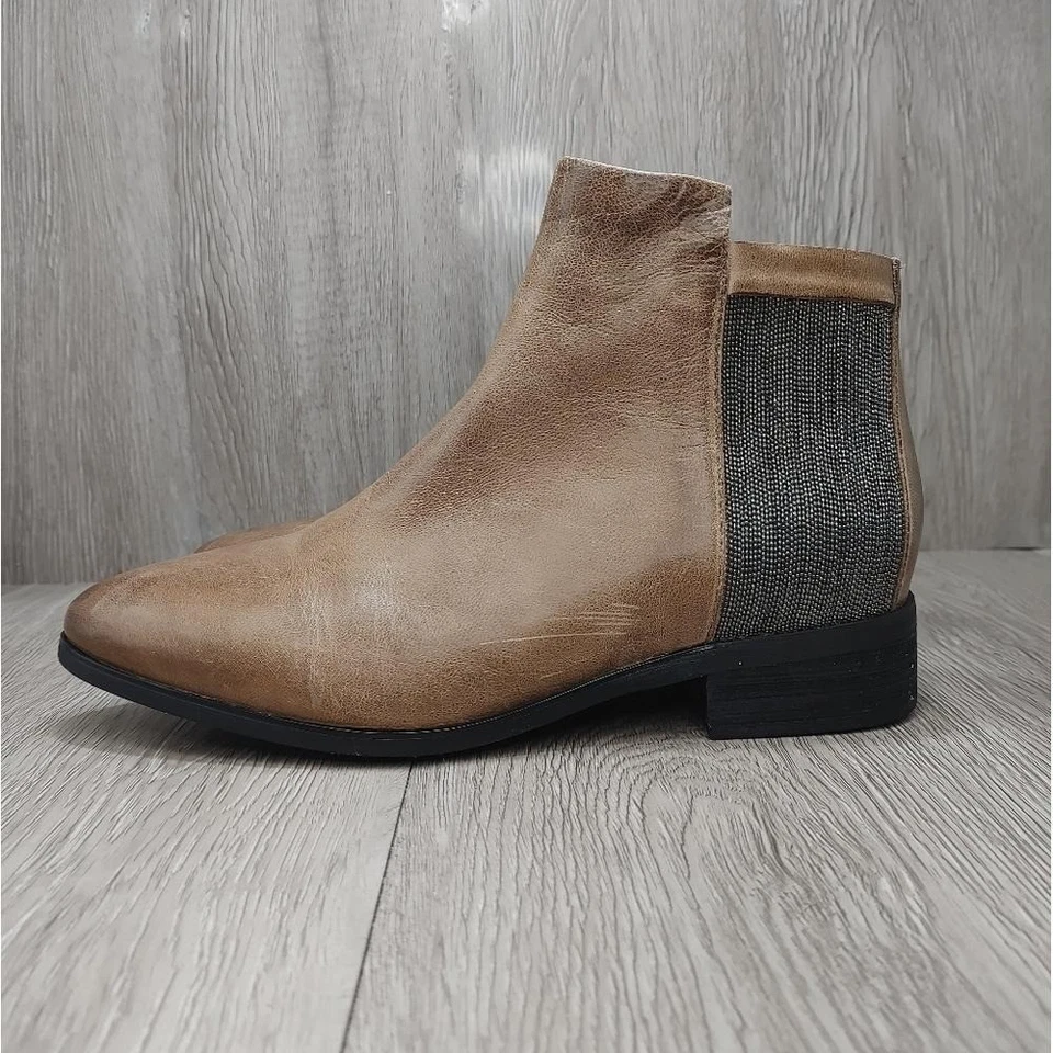 Antelope Carson Botín Cuero Puntera Almendra Goma Plantilla Acolchada Tostado EU 38 Foto 4 de 4