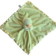 Carters Yellow Duck Ducky Velour Satin Plush Baby Security Blanket Toy Lovey
