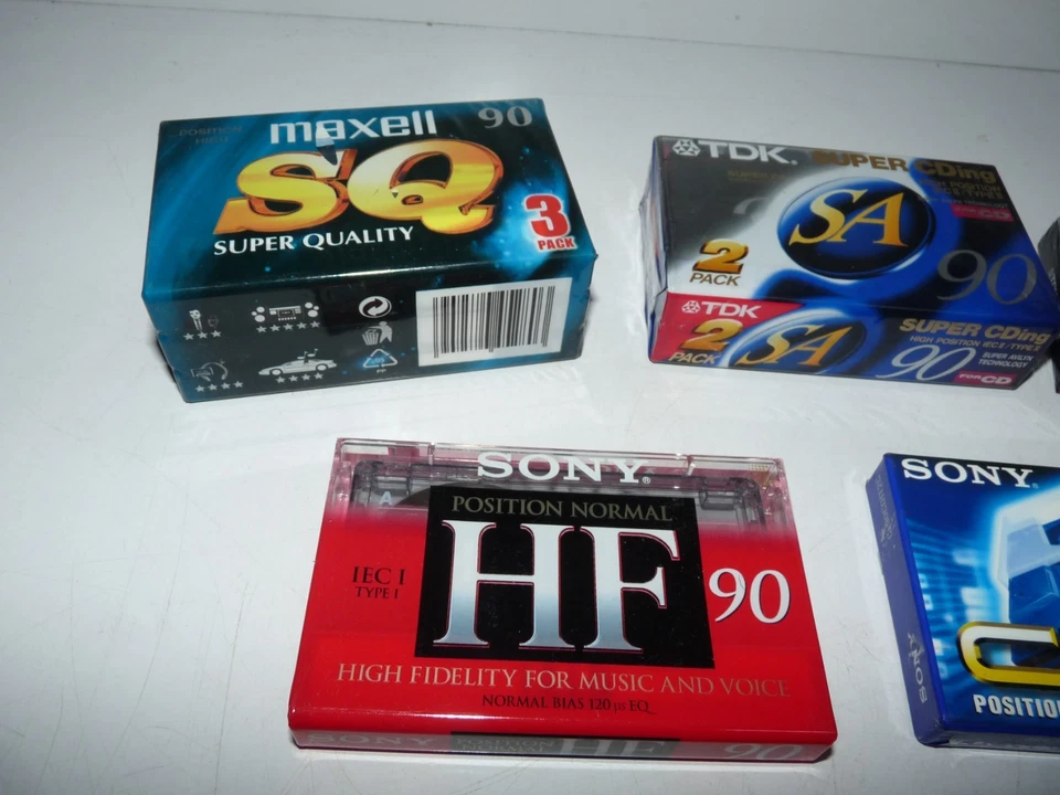 lot 10 cassette audio k7 vierge 90min / neuve sous blister / sony maxell tdk - Photo 2/4