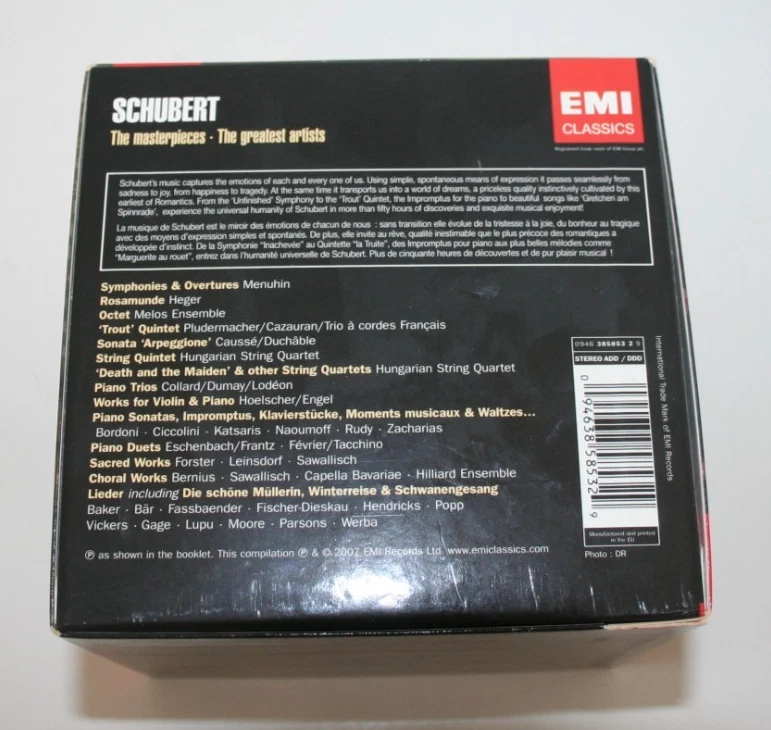 SCHUBERT - The Collector's Edition - 50 CDs - Masterpieces Greatest Artists TOP - Bild 3 von 4