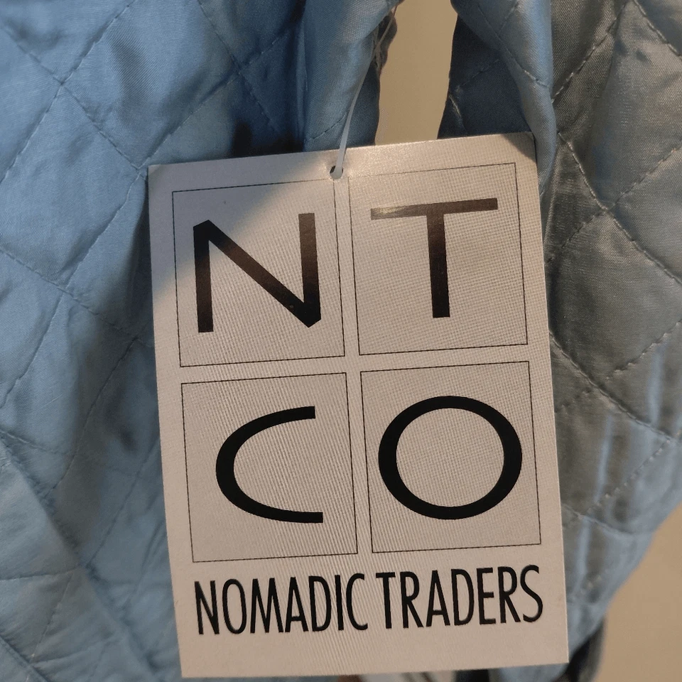 Nomadic Traders Quilted Jacket Snaps MEDIUM Light Aqua - Image 2 of 4