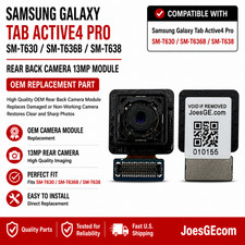 Samsung Galaxy Tab Active4 Pro SM-T630 T638 Rear Back Camera 13MP OEM Parts