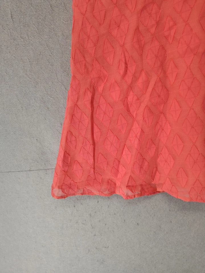 Blusa Tori Richard Regata Feminina 0 Seda Bordada Transparente Sem Mangas - Imagem 4 de 4