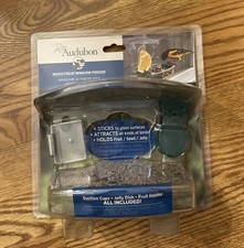 New Audubon Wild Bird 1 lb Plastic Window Mount Mixed Treat Bird Feeder