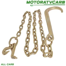 ALL-CARB 70Grade 5/16×6FT Tow Chain 15" J Hook Mini R Hook Recovery Wrecker Axle