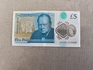 England 5 pounds Elizabeth II AA26 voir état