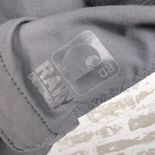 Carhartt Men’s Large Full Swing Briscoe Charcoal Grey Rain Defender Jacket - Picture 5 of 18