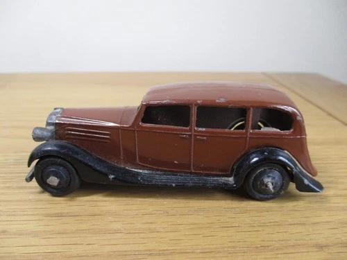 Vintage Dinky No.30d Vauxhall Brown With Closed Chassis Dinky Toys Car
