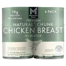 Member's Mark Premium Chunk Chicken Breast (12.5 oz., 6 ct.) Pull tab Container