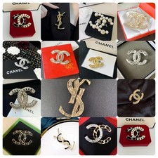 Ladies' enamel crystal pearl brooch Gift box,Style31