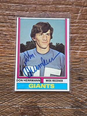 1974 Topps Don Herrmann signed autographed football card Auto