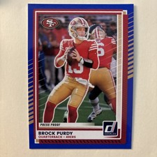 2025 Panini Donruss - Brock Purdy #46 Press Proof Blue