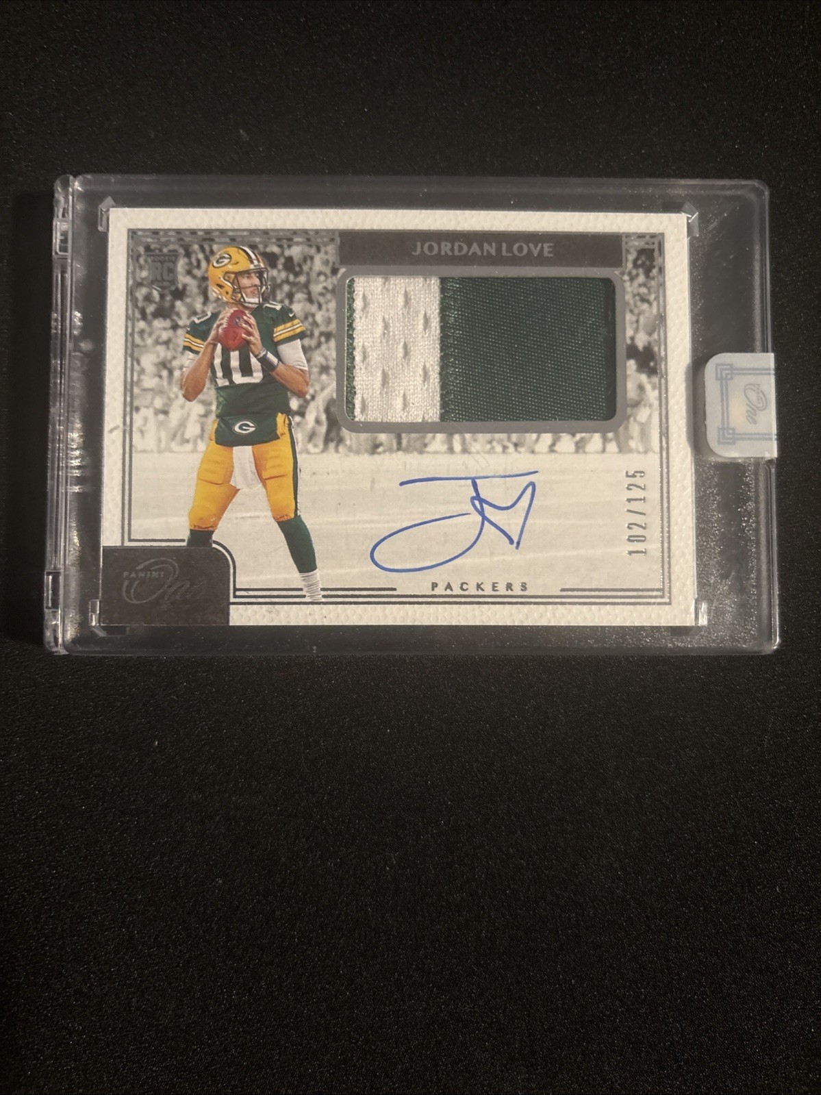 2020 Panini One - Rookie Patch Autographs Jordan Love #4 /125 (AU, MEM, RC)