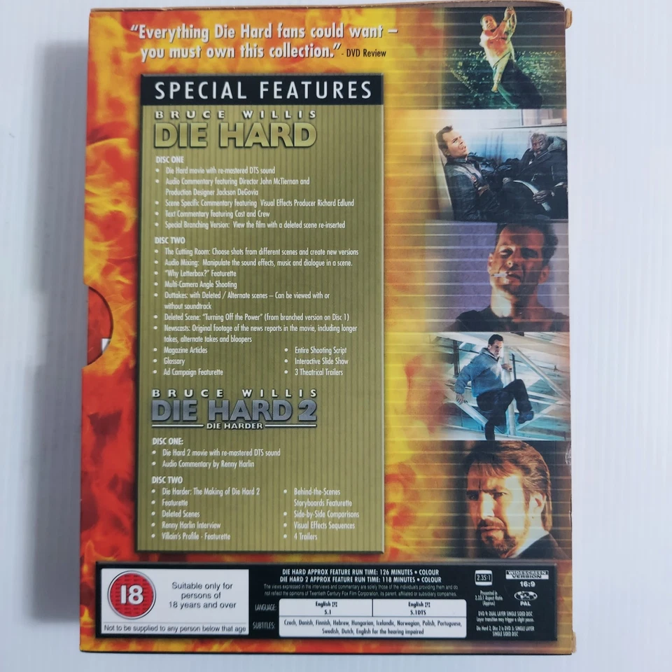 DVD Action Die Hard 1–2 Special Edition Box Set – Bruce Willis Limited 4 Disc  - Image 2 of 4
