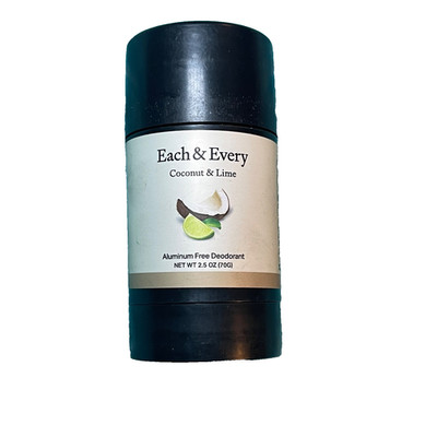 Each & Every Coconut Lime Aluminum-Free All Natural Unisex Deodorant  2.5 oz