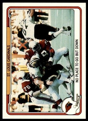 1982 Fleer Football NO PLACE TO GO BUT DOWN . #46