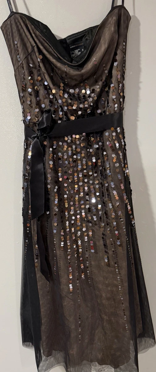 bcbg black sequin dress Bcbg Gisselle Womens Sequined Shimmer Evening Dress, Size: XS, Black