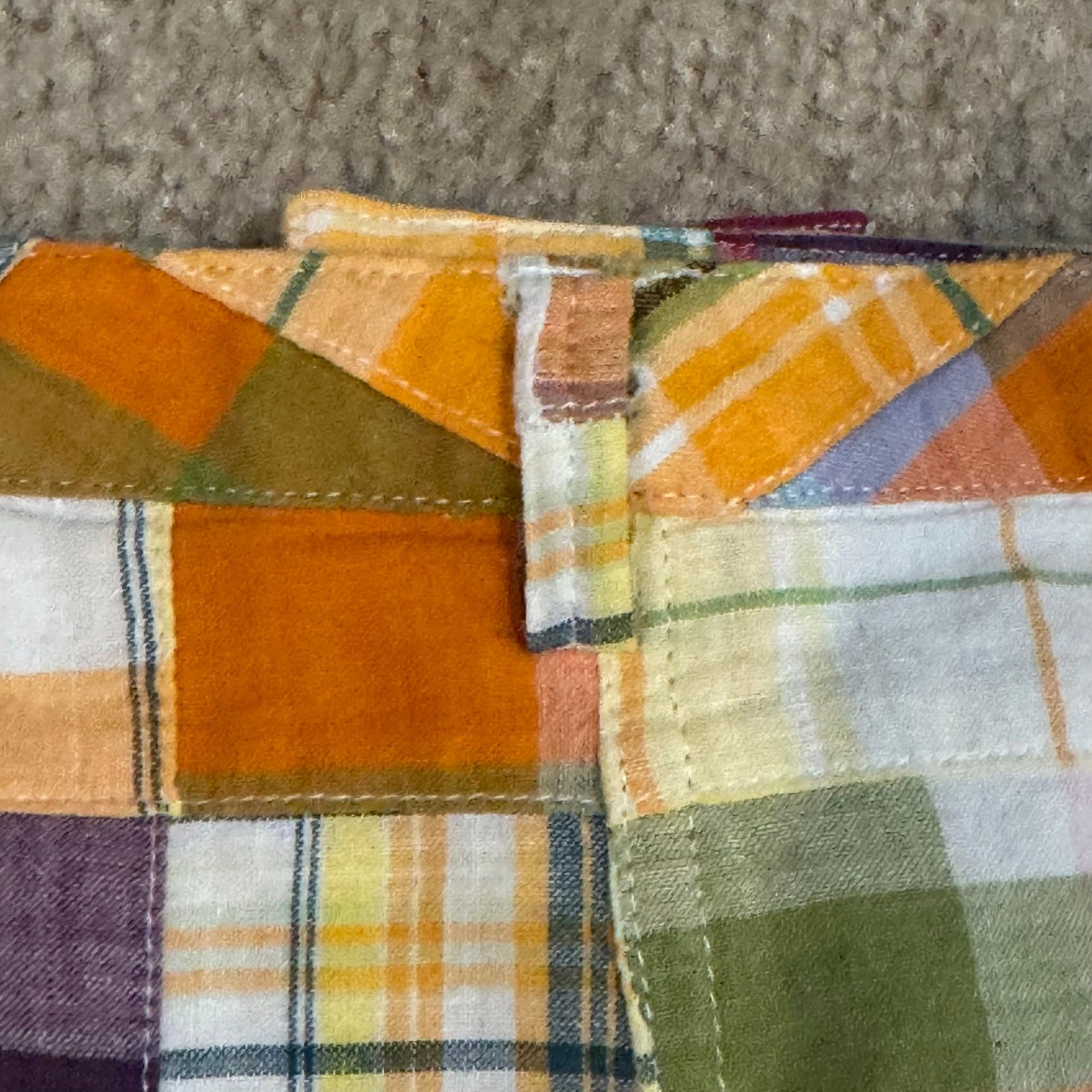 Pendleton Madras Plaid Orange Patchwork Straight … - image 12