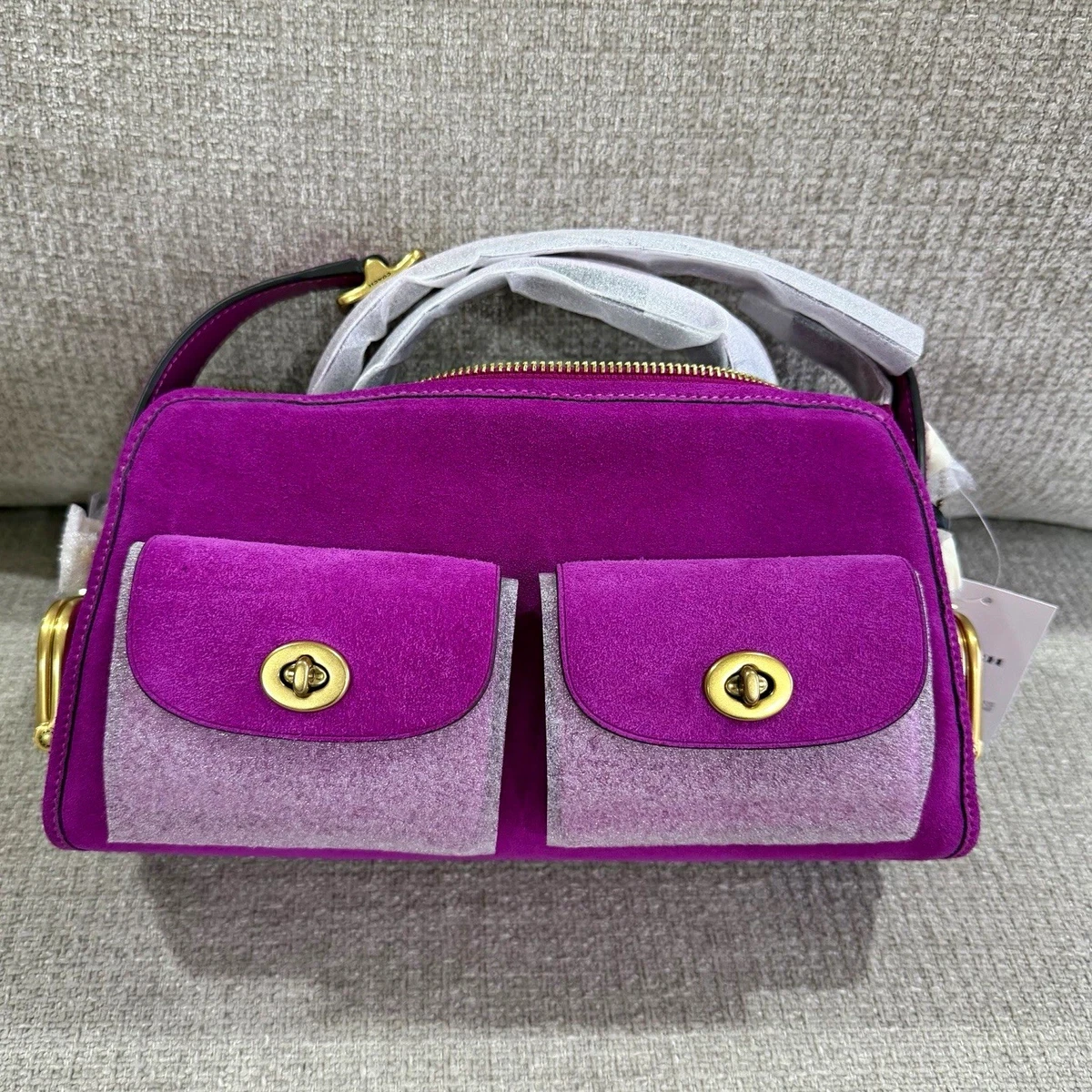 Suede Exterior Pink Bags & Handbags for Women for sale | eBay
