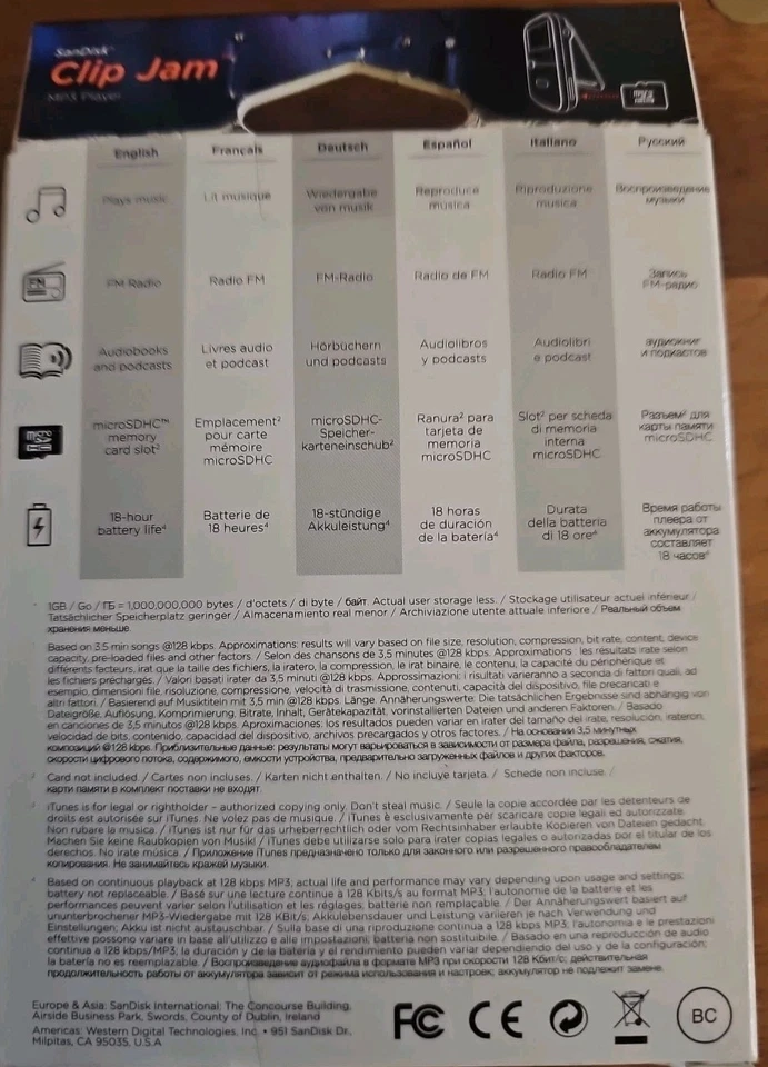 SanDisk OrangeSansa Clip Jam 8GB MP3 Player + FM Radio (Brand new,unopened) - Image 2 of 4