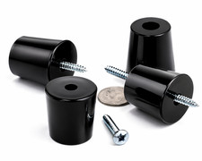 1-1/4" Tapered Rubber Feet 4 Pack with Screws Electronics Audio Equipment Cases