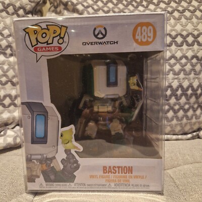 Funko POP! Games Overwatch #489 Bastion Neu im Karton Pop Protector