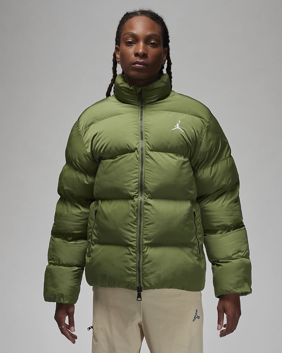 $185 NWT- NIKE JORDAN ESSENTIALS JUMPMAN Poly Puffer Jacket Green