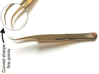 Profi Beauty Kit Saloon Pflege gebogen vergoldet Augenbrauen Wimpern Pinzette