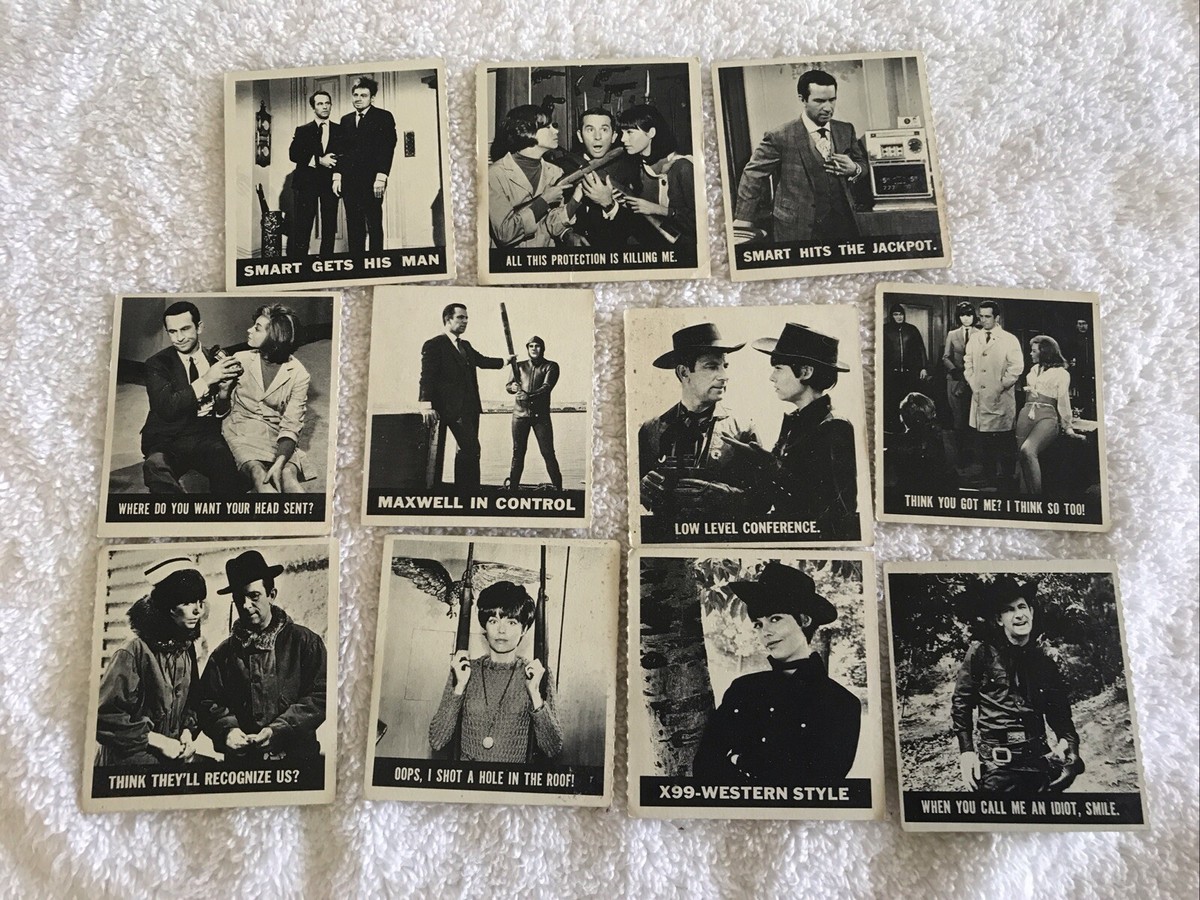 11 DIFFERENT GET SMART 1966 TRADING CARDS # 36, 41, 42,43, 45,50