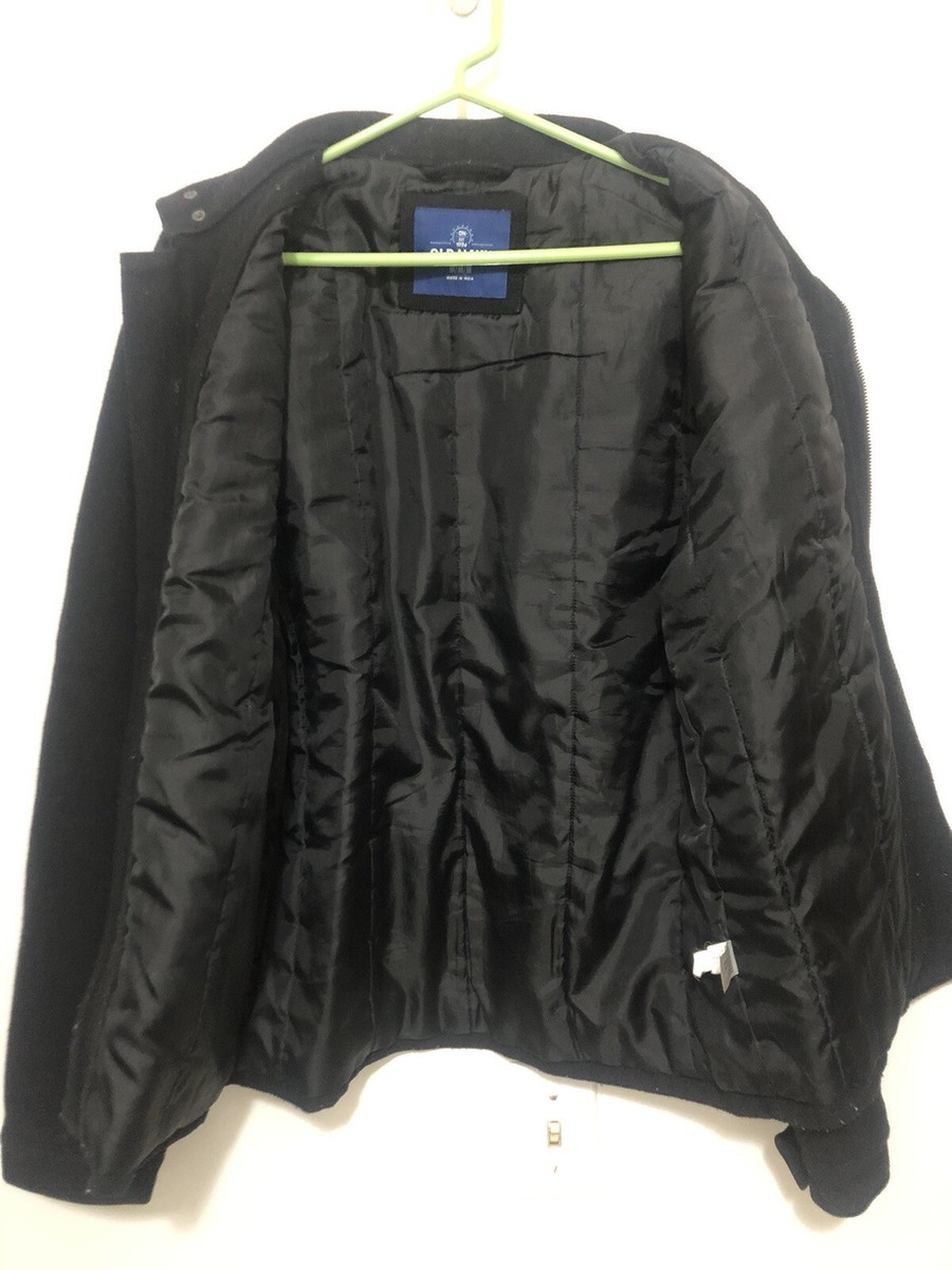 Old Navy M Men's Full Zip Front Warm Wool W/ Lining Black