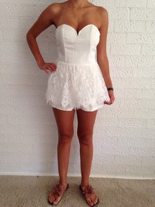 white peplum romper