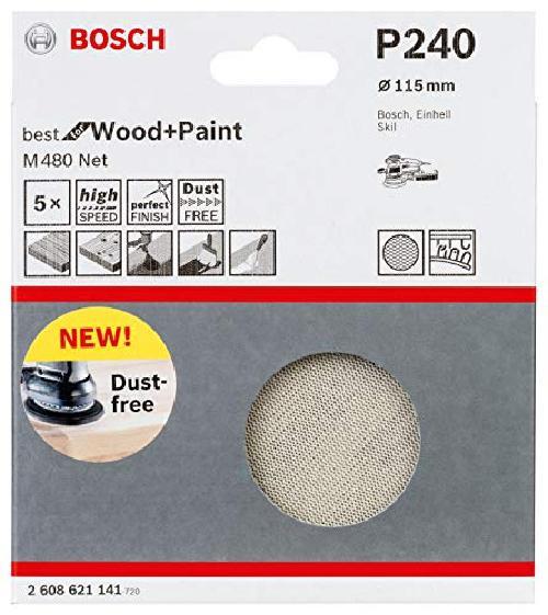 Bosch Professional 2608621141 Foglio Abrasivo M480 Best for Wood and Paint, Legn