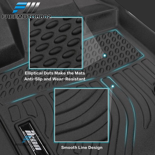 Fits 16-19 Chevy Cruze 5-seat 3D Molded Floor Mats All Season Carpets TPE 3PC - Picture 2 of 12