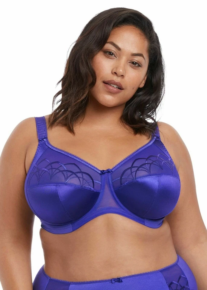 Elomi Cate UW Full Cup Banded Bra #4030 UK Sizes DD thru HH Royal Blue NWT $59 - Image 2 of 4