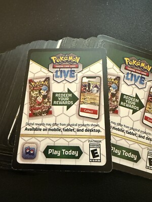100 Pokemon TCG Online Code Cards (UNUSED) Sets Vary
